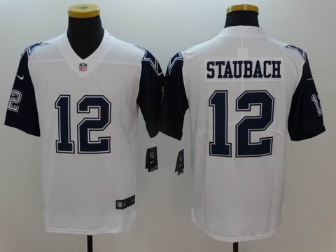 nike nfl dallas cowboys #12 Staubach white rush limited jersey