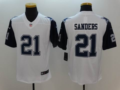nike nfl dallas cowboys #21 Sanders white rush limited jersey