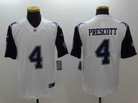 nike nfl dallas cowboys #4 Prescott white rush limited jersey