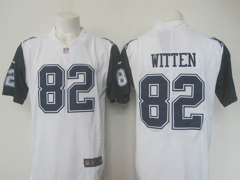 nike nfl dallas cowboys #82 witten white rush limited jersey
