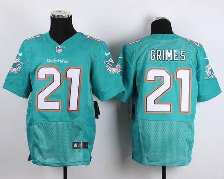 nike nfl dolphins 21# Grimes green elite jersey