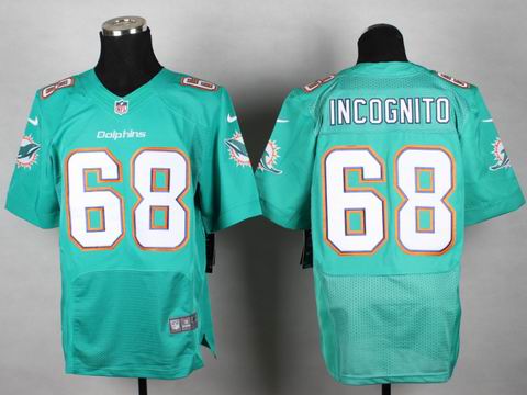 nike nfl dolphins 68 Incognito green elite jersey