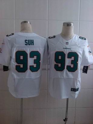nike nfl dolphins 93 SUH white elite jersey