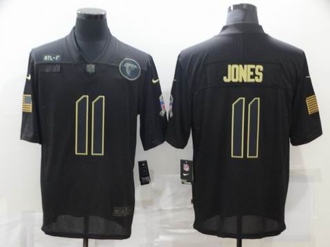 nike nfl falcons #11 JONES black solute to service jersey