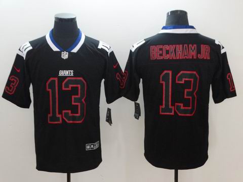 nike nfl giants #13 Beckham Jr lights out black rush jersey