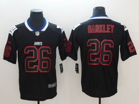 nike nfl giants #26 Barkley lights out black rush jersey
