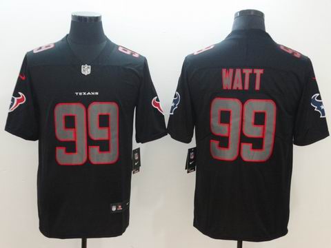 nike nfl houston texans #99 Watt fashion impact black rush jersey