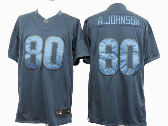 nike nfl houston texans 80 A.Johnson blue drenched jersey