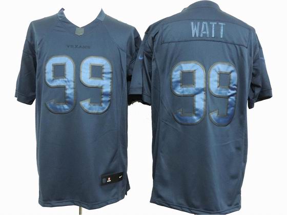 nike nfl houston texans 99 Watt blue drenched jersey