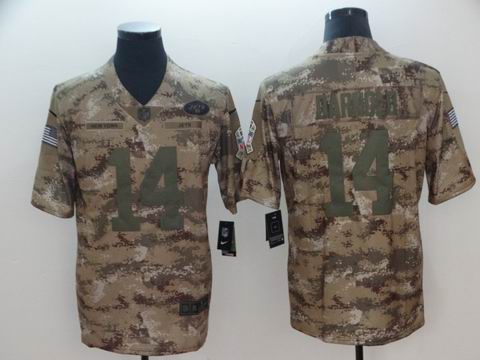 nike nfl jets #14 Sam Darnold Camo Salute To Service limited jersey
