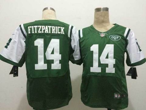 nike nfl jets #14 fitzpatrick green elite jersey