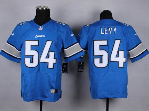 nike nfl lions 54 Levy blue elite jersey