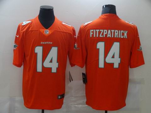 nike nfl miami dolphins #14 FITZPATRICK orange vapor untouchable jersey