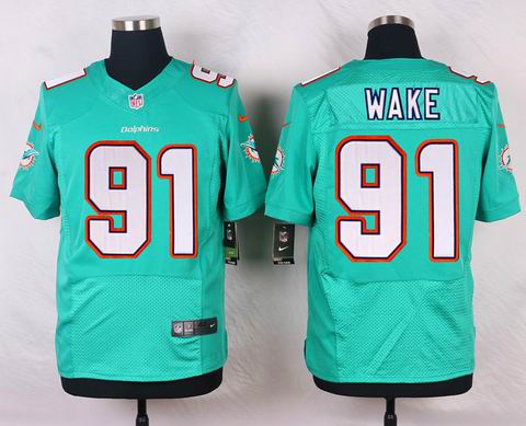 nike nfl miami dolphins #91 Cameron Wake Aqua elite jersey