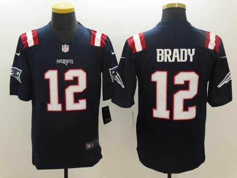 nike nfl new england patriots #12 Brady blue rush limited jersey