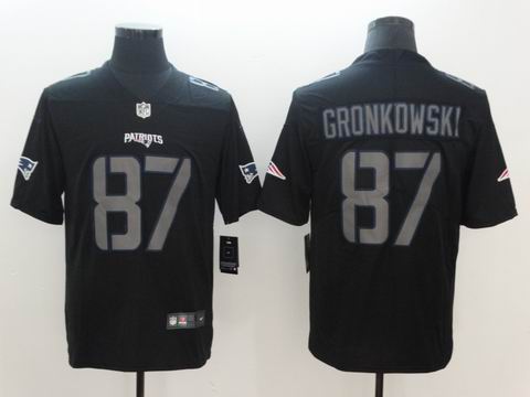 nike nfl new england patriots #87 Gronkowski fashion impact black rush limited jersey