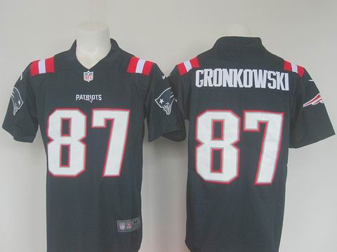 nike nfl new england patriots #87 Gronkowski blue rush limited jersey