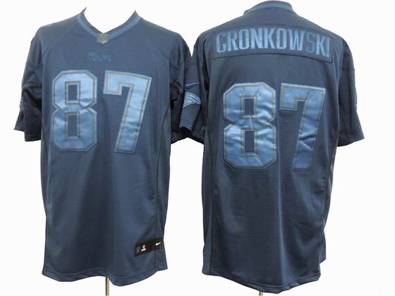 nike nfl new england patriots 87 Gronkowski Blue drenched jersey