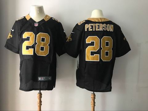 nike nfl new orleans saints #28 Peterson black elite jersey