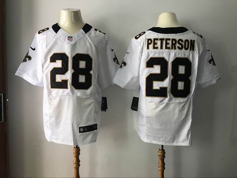 nike nfl new orleans saints #28 Peterson white elite jersey