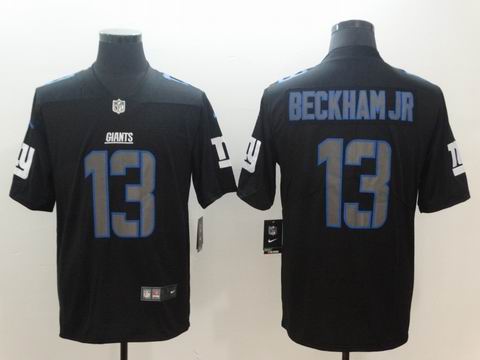nike nfl new york giants #13 Beckham Jr fashion impact black rush jersey