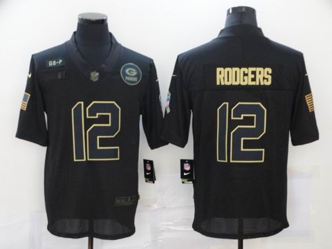 nike nfl packers #12 RODGERS black solute to service jersey