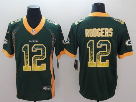 nike nfl packers #12 Rodgers green drift fashion rush jersey