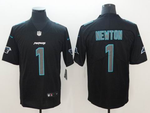 nike nfl panthers #1 Newton Impact black rush limited jersey