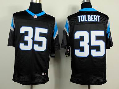 nike nfl panthers 35 Tolbert black elite jersey