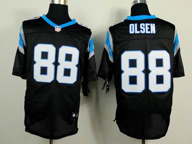 nike nfl panthers 88 Olsen black elite jersey