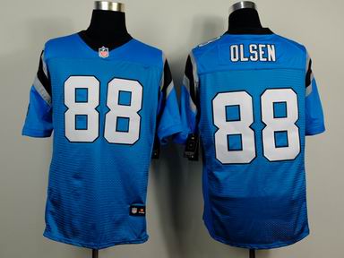 nike nfl panthers 88 Olsen blue elite jersey