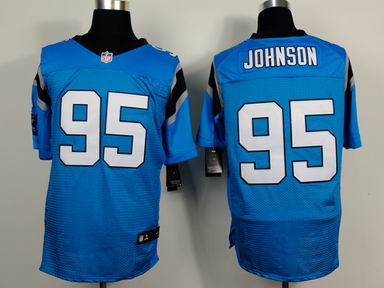 nike nfl panthers 95 Johnson blue elite jersey