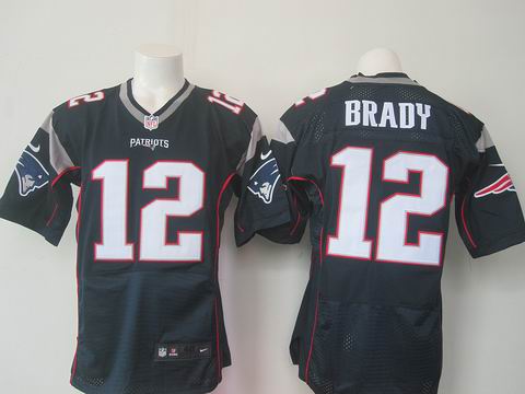 nike nfl patriots #12 Brady blue elite jersey
