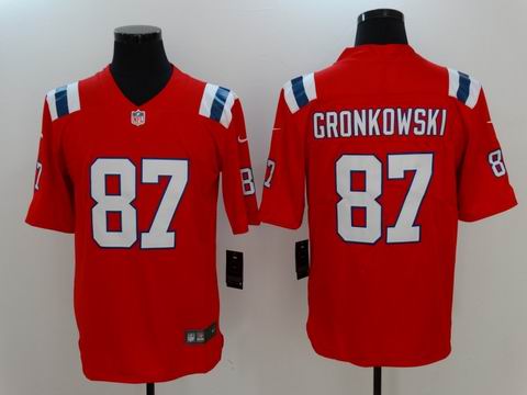 nike nfl patriots #87 GRONKOWSKI red Vapor Untouchable limited jersey