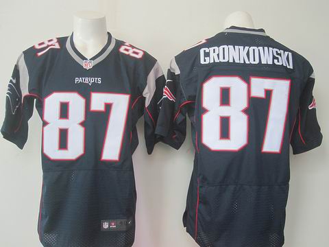 nike nfl patriots #87 Gronkowski blue elite jersey