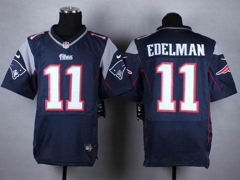 nike nfl patriots 11 Edelman blue elite jersey