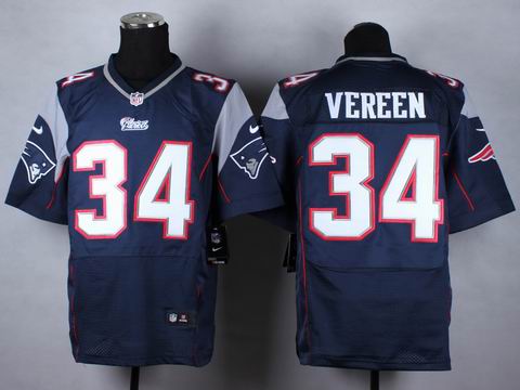 nike nfl patriots 34 Vereen blue elite jersey