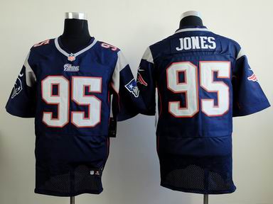nike nfl patriots 95 Jones blue elite jersey