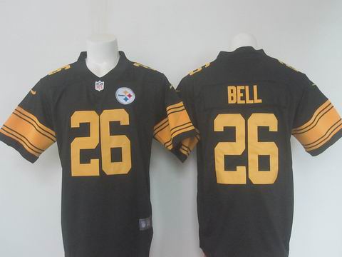 nike nfl pittsburgh steelers #26 Bell black rush limited jersey