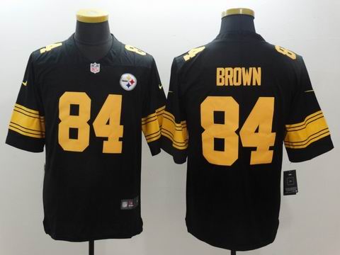 nike nfl pittsburgh steelers #84 Brown black rush limited jersey