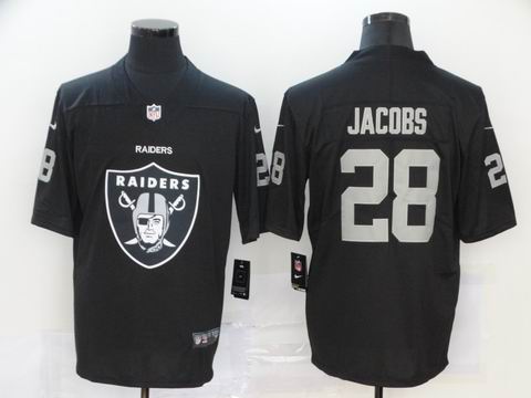 nike nfl raiders #28 JACOBS black big logo fashion jersey
