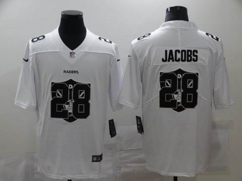 nike nfl raiders #28 JACOBS white shadow jersey