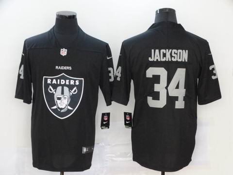 nike nfl raiders #34 jackson black big logo fashion jersey