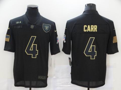 nike nfl raiders #4 CARR black solute to service jersey