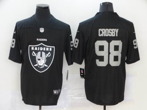 nike nfl raiders #98 CROSBY black big logo fashion jersey