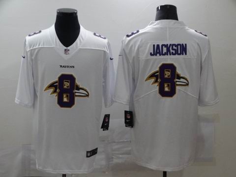 nike nfl ravens #8 jackson white shadow jersey