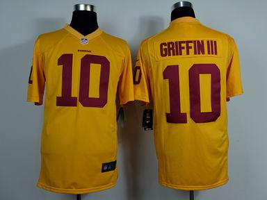 nike nfl redskins 10 Griffin III yellow game jersey