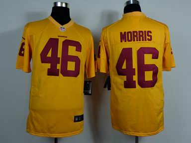 nike nfl redskins 46 Morris yellow game jersey