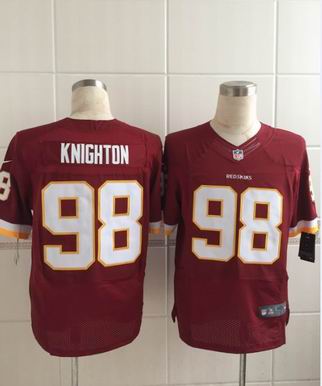 nike nfl redskins 98 knighton red elite jersey