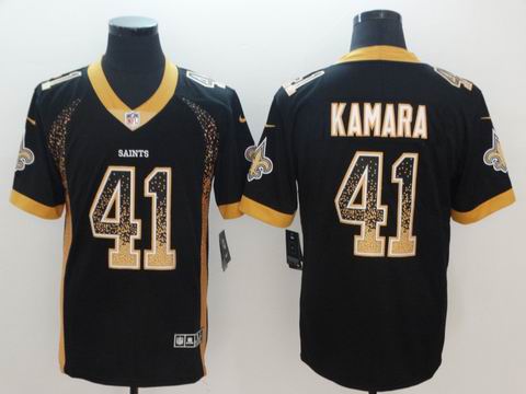 nike nfl saints #41 Kamara black drift fashion rush jersey